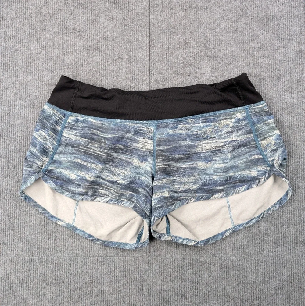 Lululemon Speed Up Shorts Womens 6 Running Lined Athletic Blue Training Gym Low